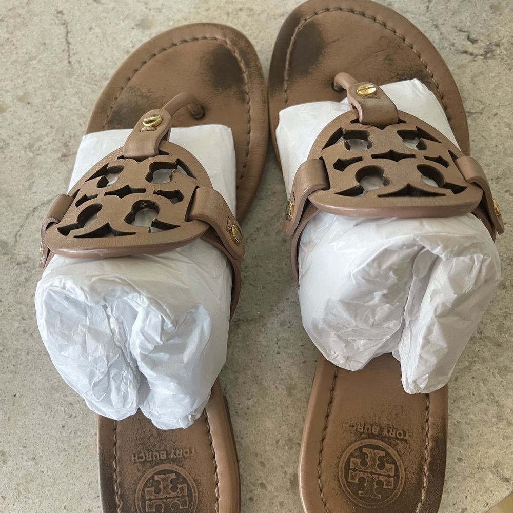 Tori Burch Miller Leather Sandals